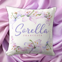 Sorella Lilies - Personlig Gift for Sister Kudde