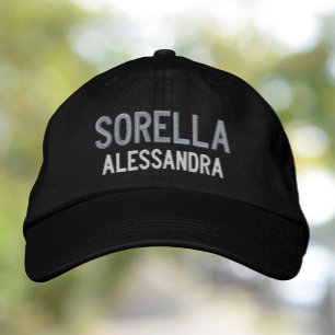 Sorella (SISTER) personlig Embroied Cap Hat (SISTE Broderad Keps
