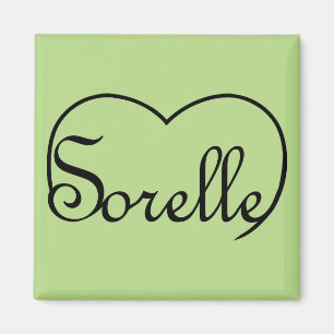 Sorelle Italy Sisters hjärta Magnet