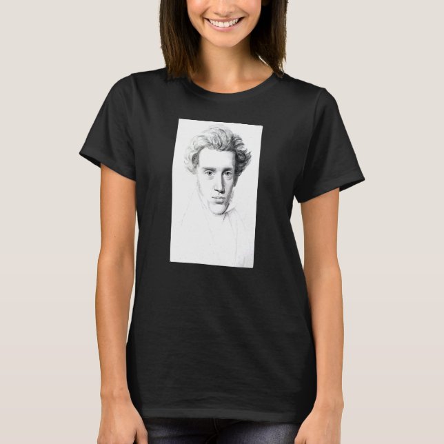 Soren Kierkegaard Existential Philosophy Philosoph T Shirt (Framsida)