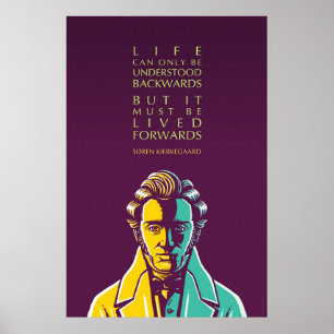Søren Kierkegaard Inspirational Quote:Livförsäkrin Poster