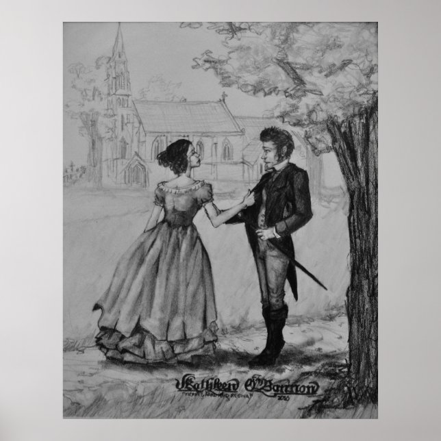 Søren Kierkegaard och Regine Olsen Poster (Framsidan)