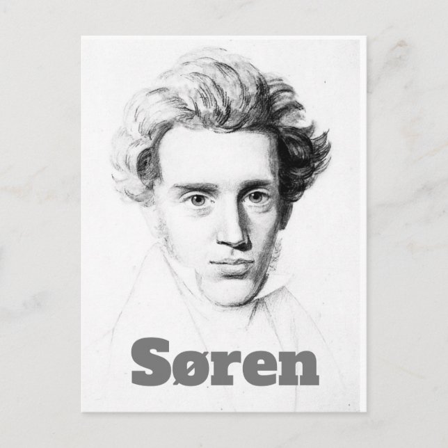 Søren Kierkegaard Vykort (Framsida)