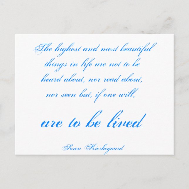 Soren Kierkegaard Vykort (Framsida)