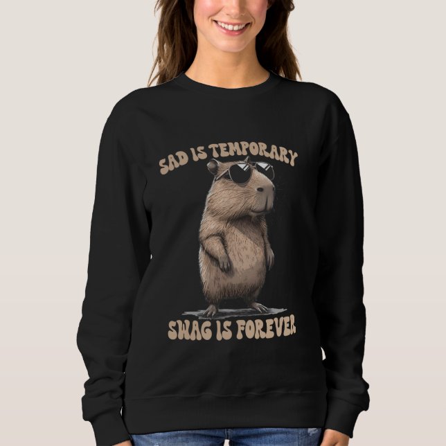 Sorg Är Tillfällig Swag Är Evigt Capybara Meme T Shirt (Framsida)