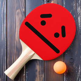 Sorg Blank Ansikte Röd Ping Pong Paddle Pingisracket