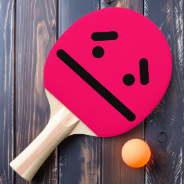 Sorg Blank Ansikte Rosa Pingisracket