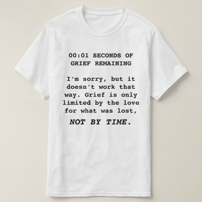 Sorg nedräkning tee (Design framsida)