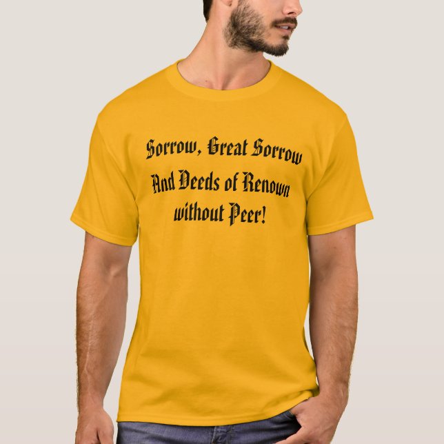 Sorg underbar sorgskjorta tee shirt (Framsida)