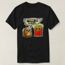 Sorgig Potatis Och Pommes Rolig Tecknad Konst