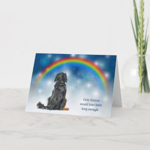 Sorgkort för förlust av Gordon Setter hund Nattlju Helgkort