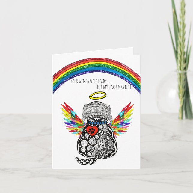 Sorgkort för förlust av hund Sympati kondoleanskor Kort (Framsida)