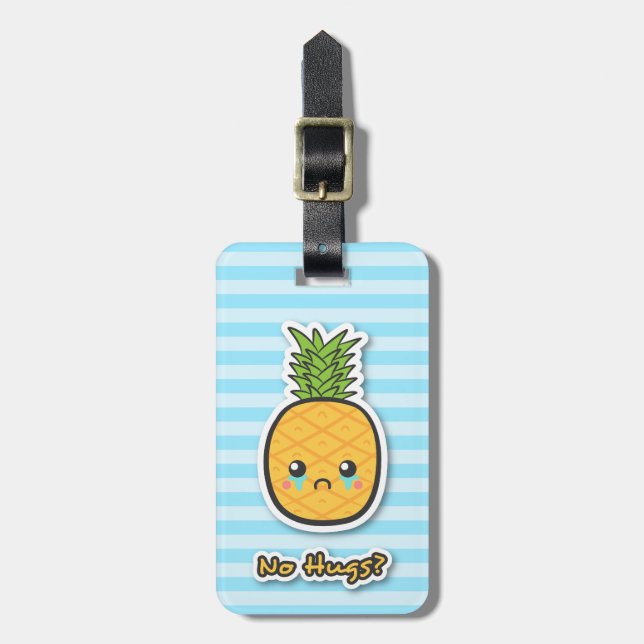 Sorglig Ananas som inte får några kramar Bagagebricka (Vertikal Framsida)