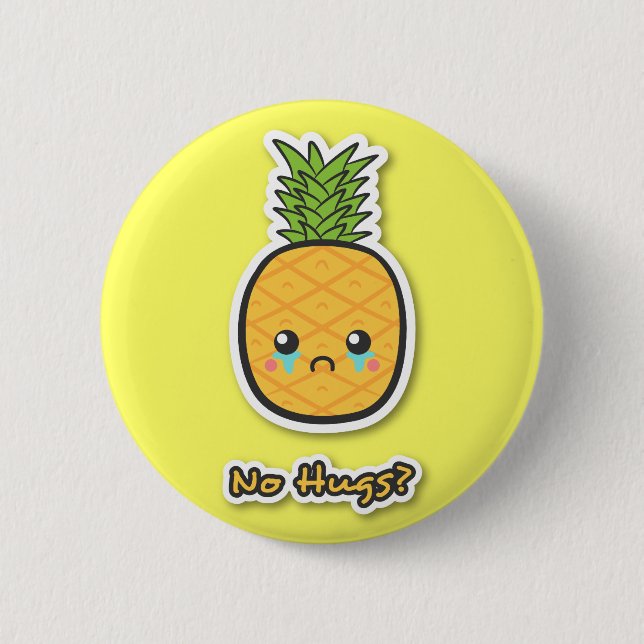 Sorglig Ananas som inte får några kramar Knapp (Framsida)