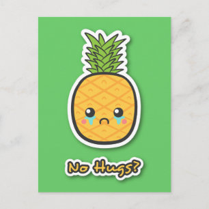 Sorglig Ananas som inte får några kramar Vykort