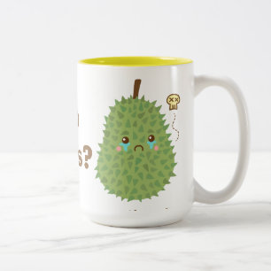 Sorglig Durian som inte får några kramar Två-Tonad Mugg