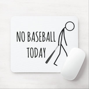 Sorglig Stickman med Basebollträ Musmatta