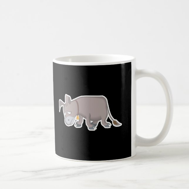 sorgligt litet åsna kaffemugg (Höger)