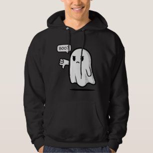 Sorgligt spöke säger “Boo?” framsidetryck rolig sö Hoodie