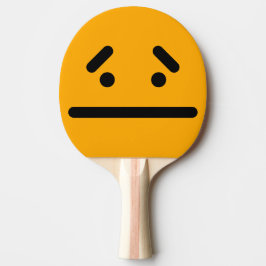 Sorgligt tomt orange ansikte pingisracket