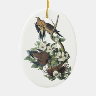 Sörjande duva, John Audubon Julgransprydnad Keramik