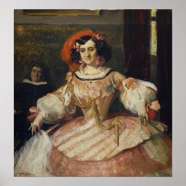 Sorolla - Actress Maria Guerrero as Dam Boba Poster (Framsidan)