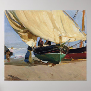 Sorolla - Angled Boat Fisheries Valencia 1910 Poster