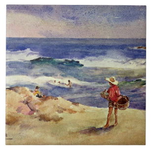 Sorolla - Boy på Sand Kakelplatta