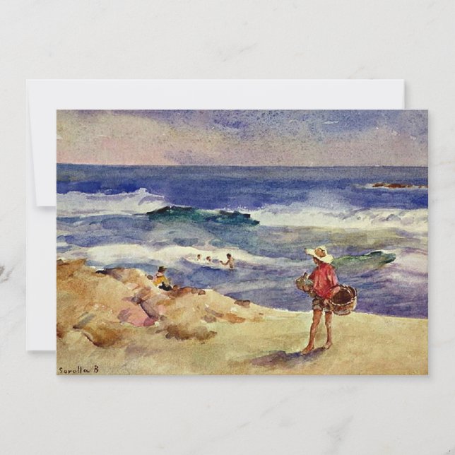 Sorolla - Boy på Sand Kort (Framsida)