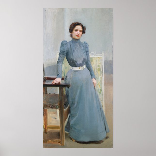 Sorolla - Clotilde in A Grått Dress Poster (Framsidan)