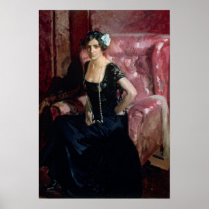 Sorolla - Clotilde in kvällress Poster
