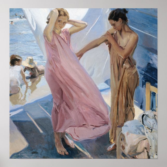 Sorolla - Efter badet Poster (Framsidan)