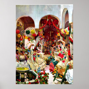 Sorolla-målning - Sevilla, Dance Poster