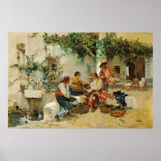 Sorolla - Selling Melons Poster (Framsidan)