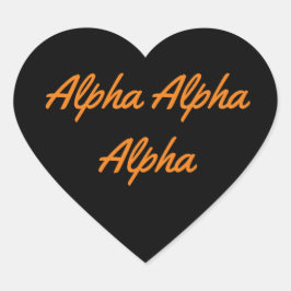Sorority Namn Halloween Heart Sticker Hjärtformat Klistermärke