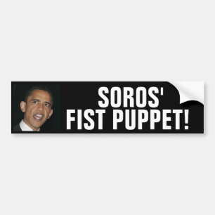 SOROSS NÄVEDOCKA! Anti Obama Bildekal