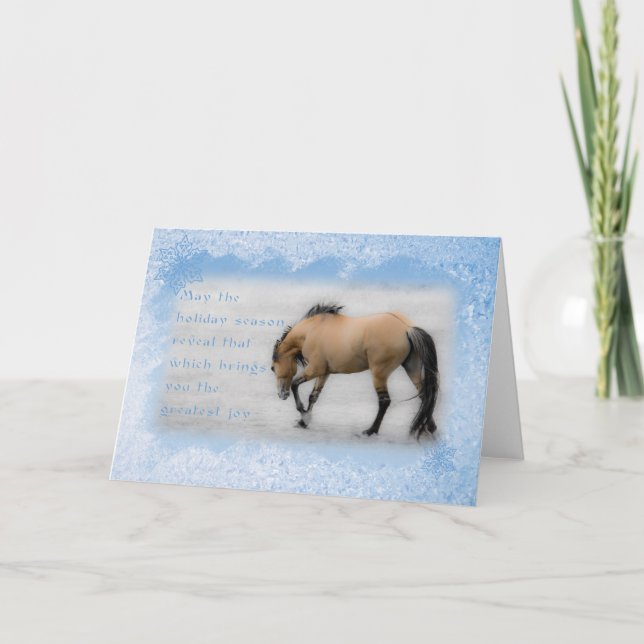 Sorraia Mustang Don Juan - 5x7 Helgdag Card Helgkort (Framsida)