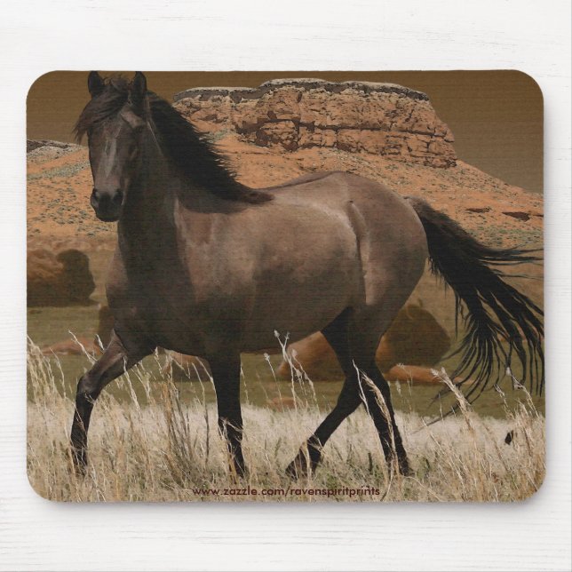 SORRAIA SPANISH HORSES Mousepad Musmatta (Framsidan)