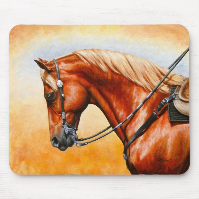 Sorrel Flaxen Chestnut Quarter Horse Musmatta (Framsidan)