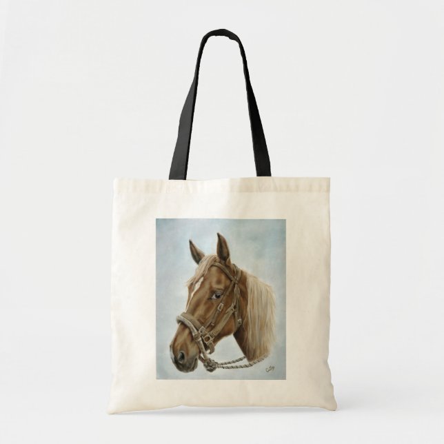 Sorrel Western Horse Canvas Tote Bag Tygkasse (Framsidan)