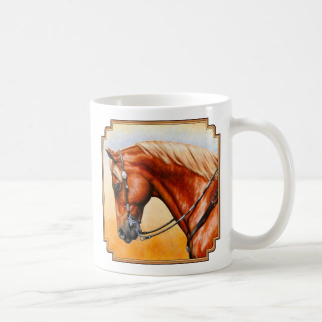 Sorrel Western Pleasure Quarter Horse Kaffemugg (Höger)