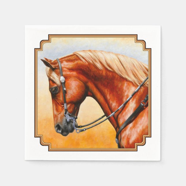 Sorrel Western Pleasure Quarter Horse Pappersservett (Framsidan)