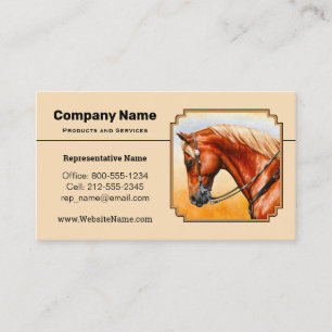 Sorrel Western Pleasure Quarter Horse Visitkort