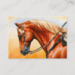 Sorrel Western Pleasure Quarter Horse Visitkort