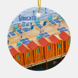 Sorrento Italien Beach Cabanas din fotoresa Julgransprydnad Keramik