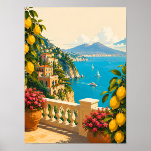 Sorrento Italien Citroner Vintage Resa Poster