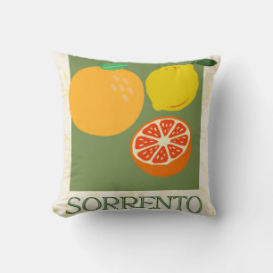 Sorrento Italien Citrus Kitchen Skriv ut Kudde