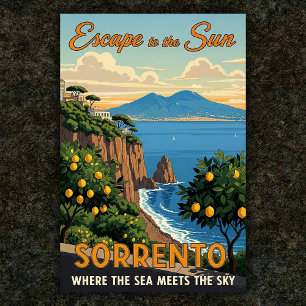 Sorrento, Italien: En Vintage 1960s Poster samling