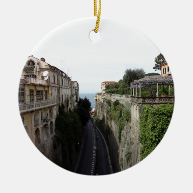 Sorrento italien julgransprydnad keramik (Framsidan)