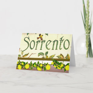 Sorrento, Italien, tecken Kort